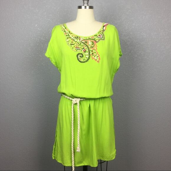 •Rampage• Neon Green Dress - Picture 1 of 7